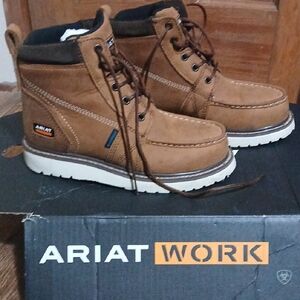 Ariat Men's Tan Lace-Up Work Boots